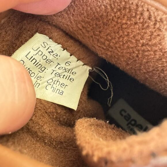 Capelli Brown Navy Rubber Faux Leather Lace Up Ankle Duck Boot Winter Size 6 - Picture 6 of 8